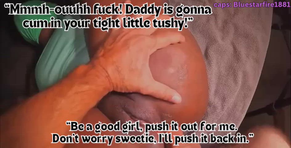 Daddy’s solution for my overstimulated holes, is more of his cum.