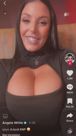 Angela White Big Tits Compilation Dress Heels Huge Tits Natural Tits Porn GIF by mollatare