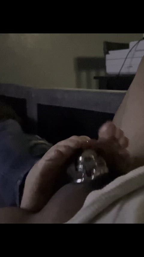 Mistress DaniFeet loves to play with full balls that have been locked in a Chastity cage. Does anyone else have a cage secured with a piercing?