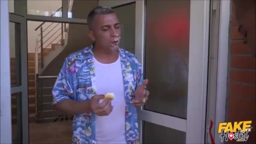 Disgusting Guy Gets Blowjob & Rimjob By Two Beautiful Teens