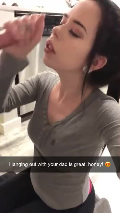 She doesn't like it when YOU cum on her face, but your dad?