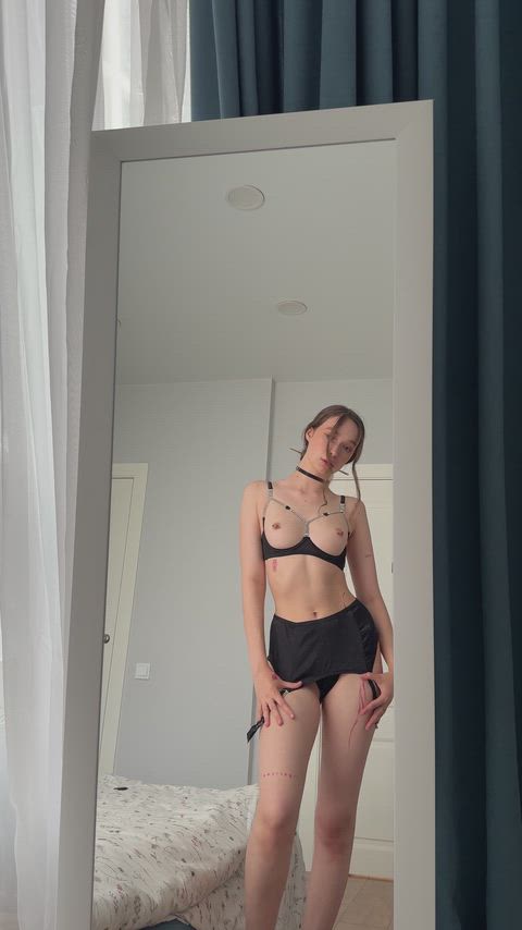 i put on black lingerie only when its worth it girth girth girth