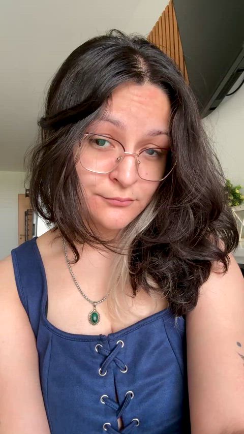 No bra for easier access.