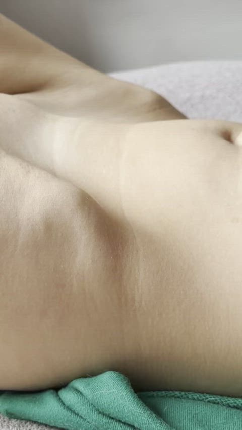 anal dildo bulging her gorgeous trim tummy
