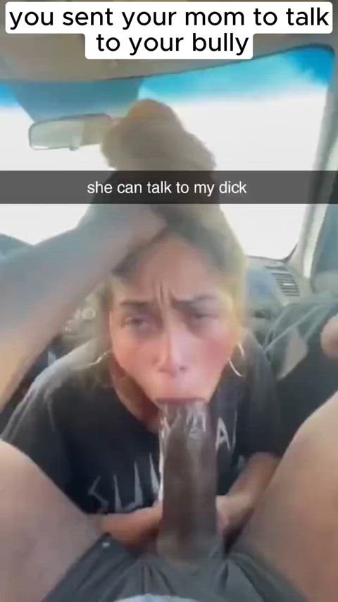 Your mom is a strict woman but she’s just a defenceless hole for your huge bully