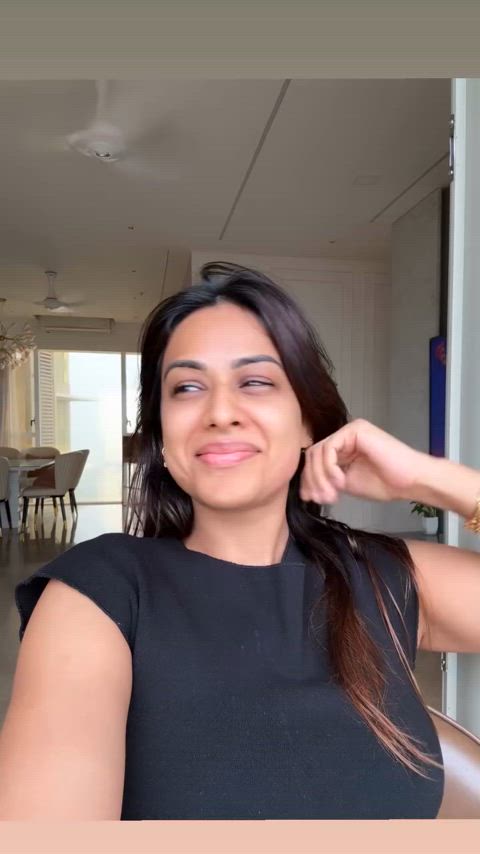 Nia in Black Crop Top