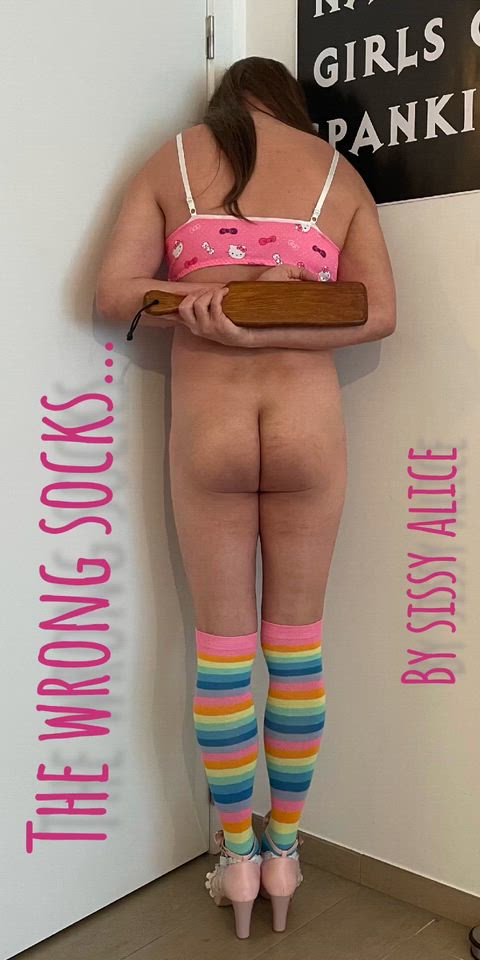 Spanked for wearing the wrong socks…