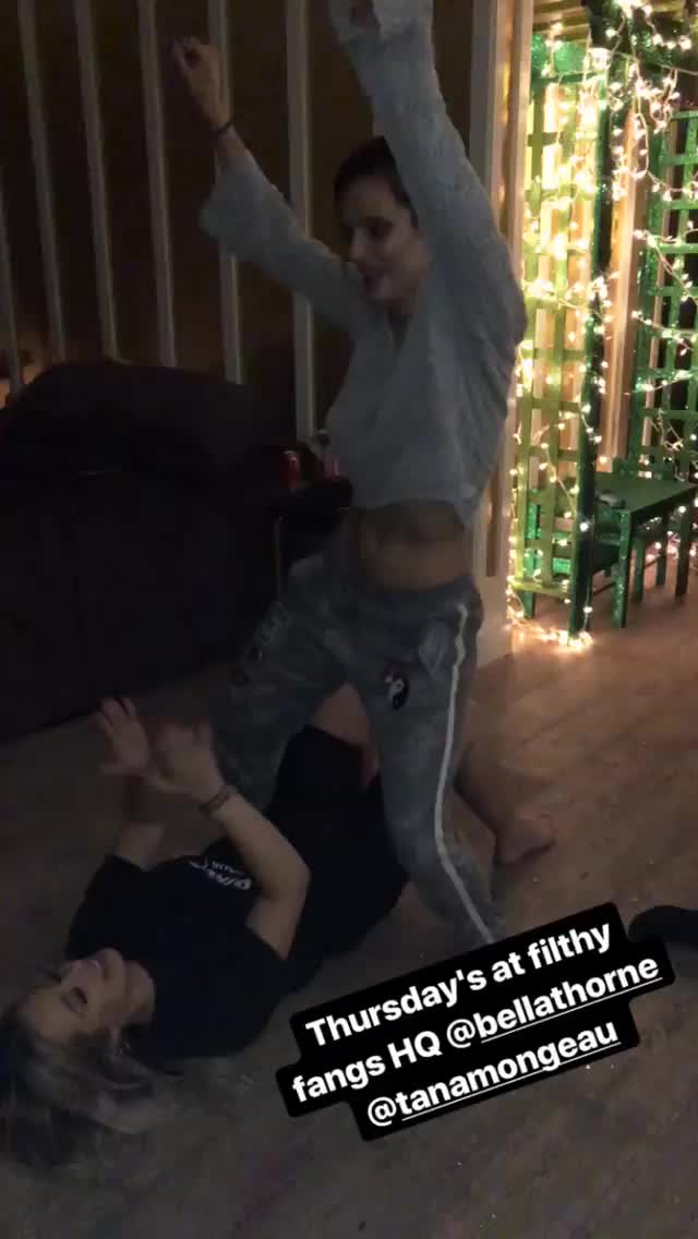 Bella Thornes Braless bent over, can anyone enhance the video?!