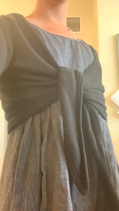 lifting up my dress at work