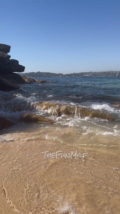 Beach Big Tits MILF Natural Tits Tits Porn GIF by thefunmilf