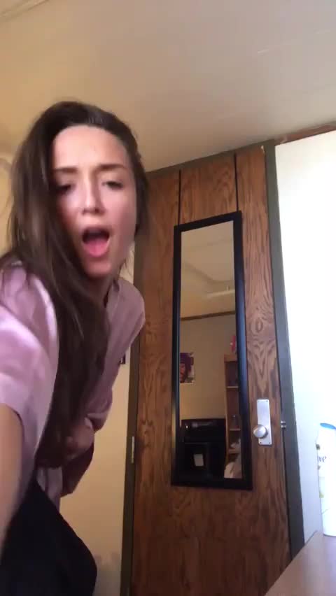 sexy brunette dancing