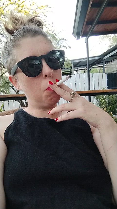 Join me, I'll share my cigarette with you if you're a good boy