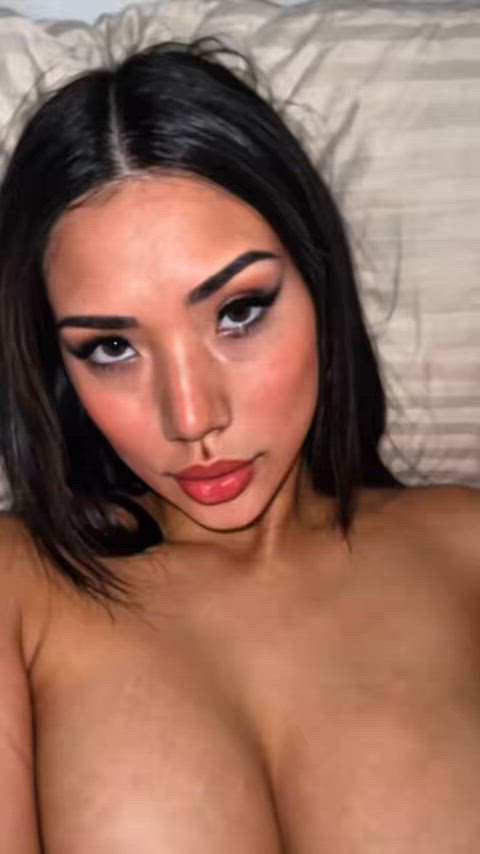 Ai Generated Asian Big Tits Blasian Boobs Busty Cute NSFW Tits r/AsianPorn Porn GIF by slowmoejoe123