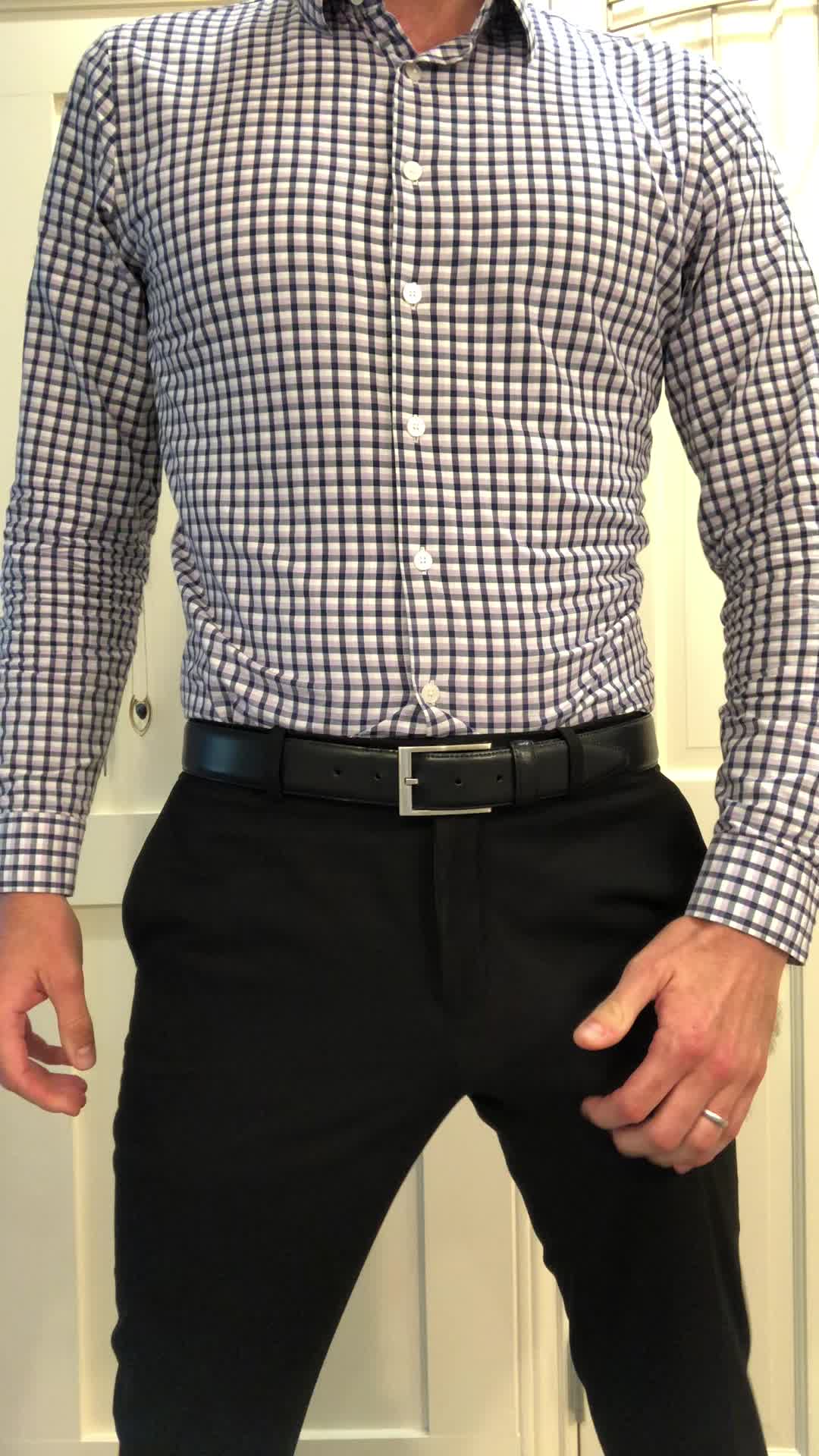Pulling it out of my slacks