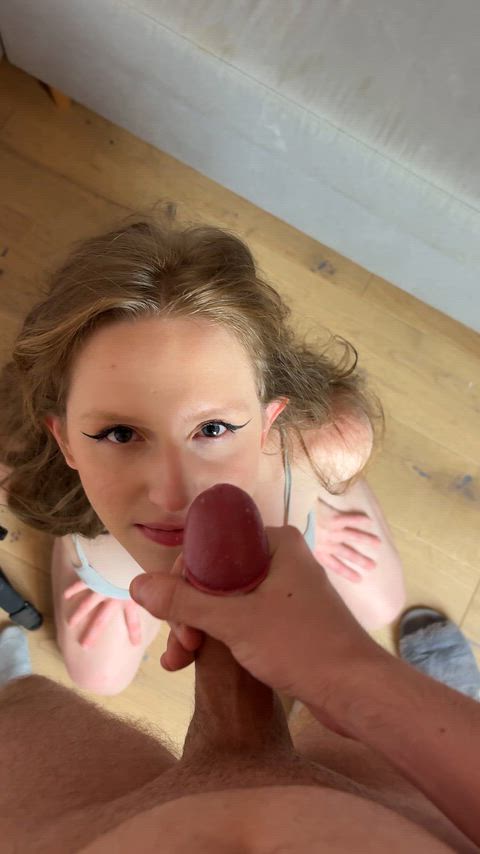 There's a good chance you'll love how cute I look with cum on my face 💦🤤