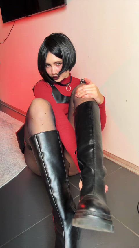 Boots Cosplay Costume Nylon Nylons Tease Teasing Porn GIF by mimimiax