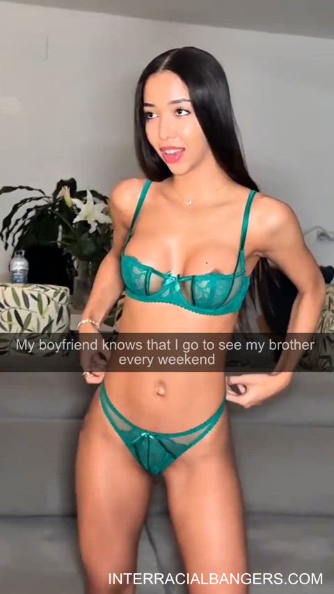 I only fuck my brother because I'm addicted to his huge dick