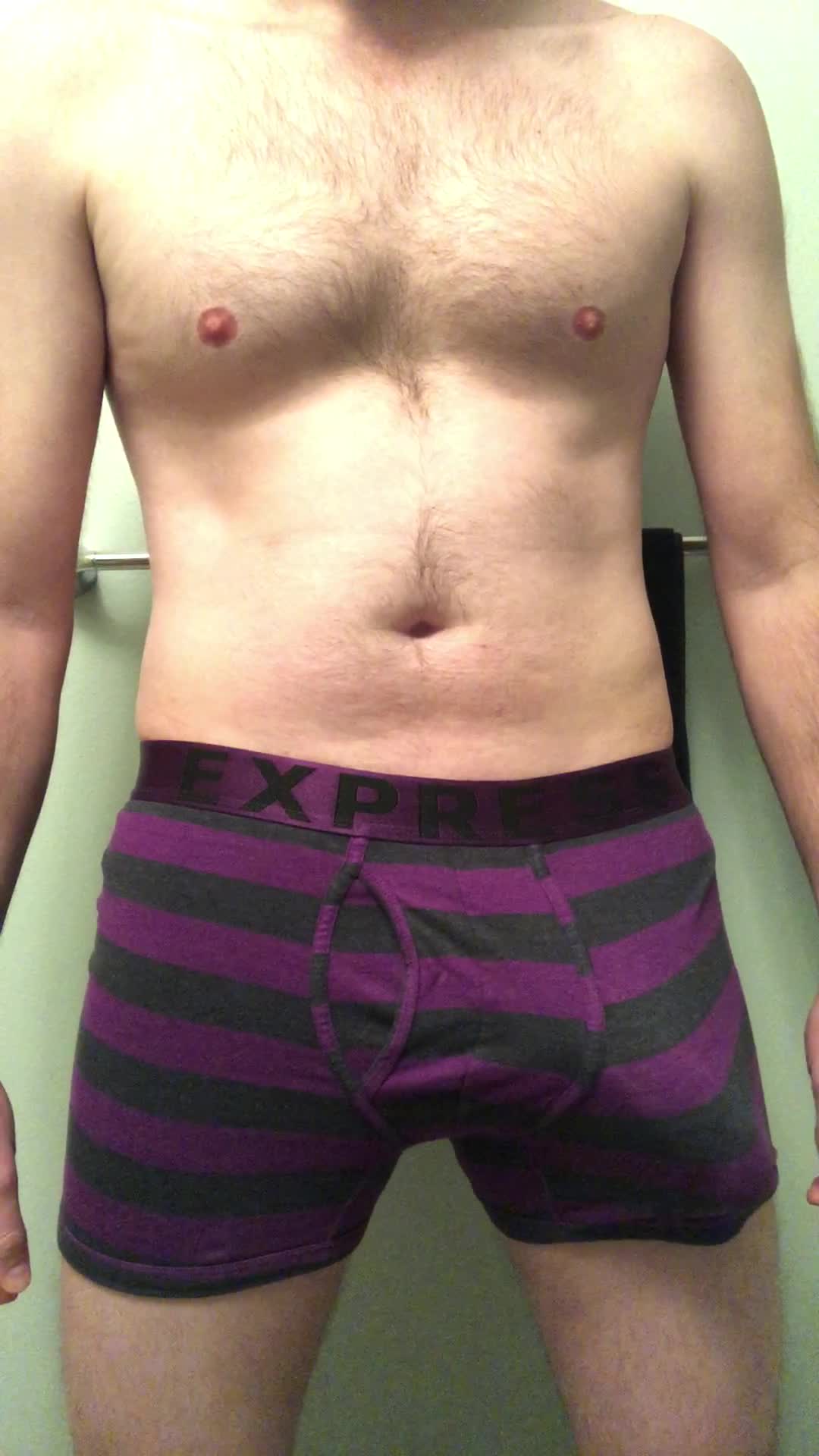 Teasing with the bulge before pulling it out
