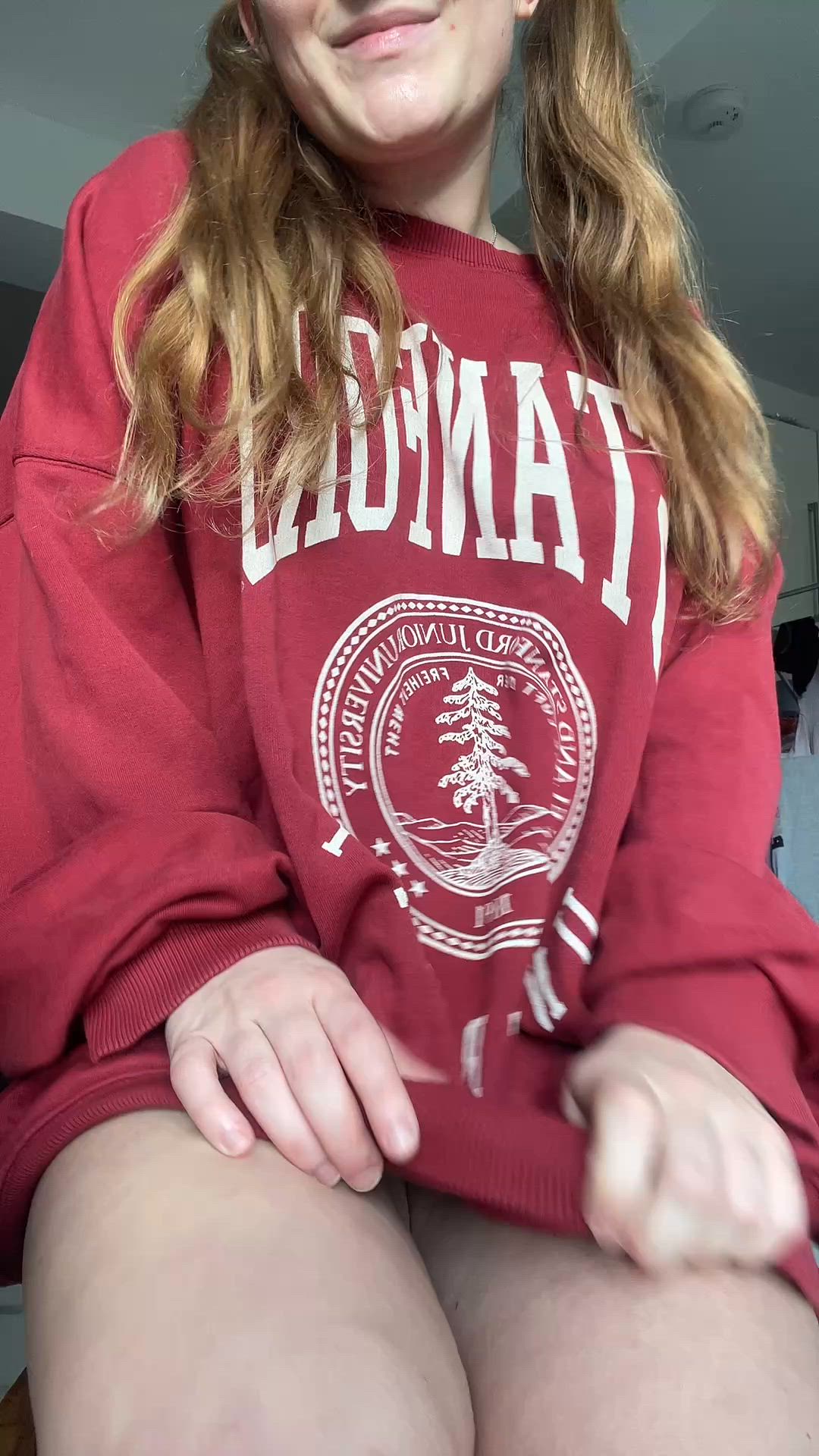 Christmas jumper boobie reveal