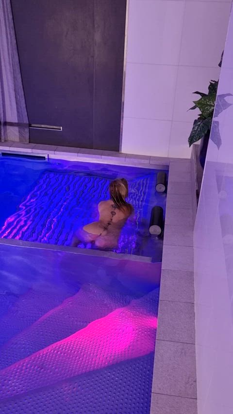 In the swimming pool of a very famous hotel