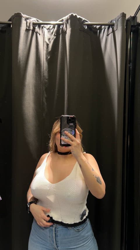 I love how the shirt slides down and my nipples get hard.