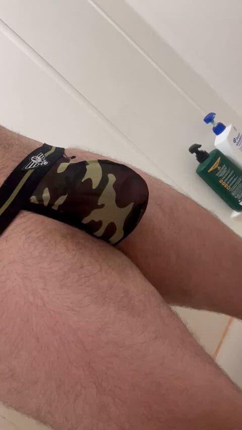 Pissing in my roommates jockstrap always gets me going