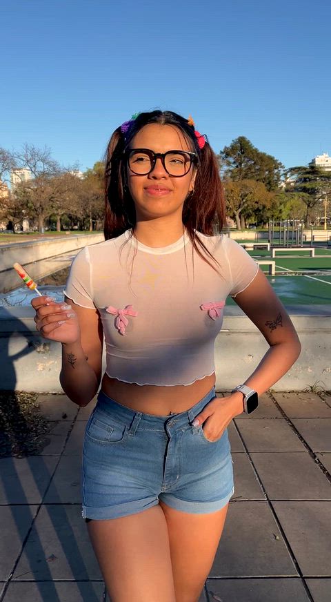 little devil in pigtails