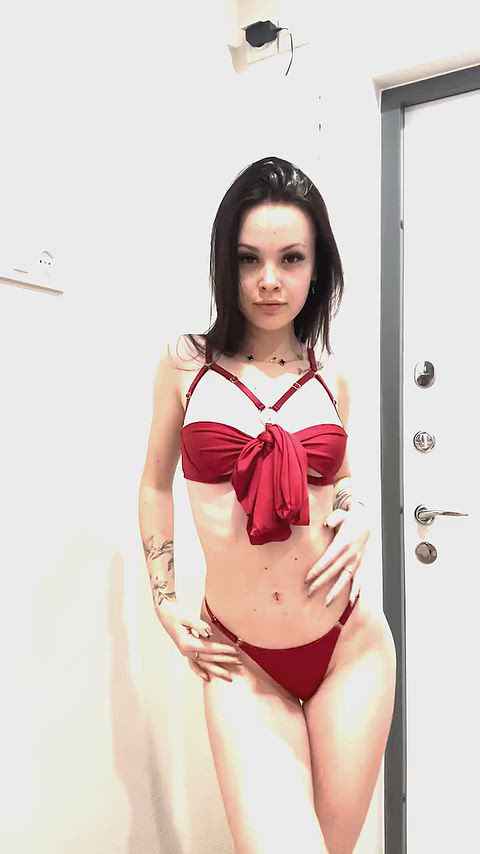 18 Years Old Cosplay Natural Tits POV Solo Teasing Tiny Porn GIF by badcherry
