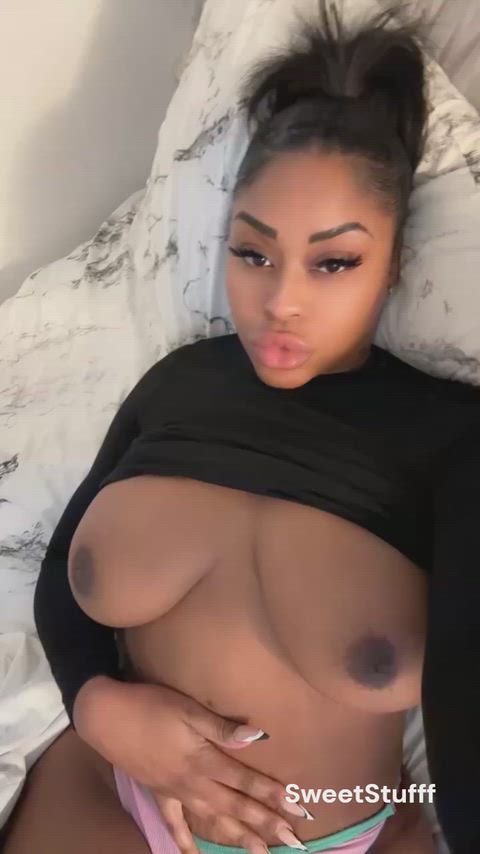 Big Tits Boobs CamSoda Camgirl Cute Ebony Homemade NSFW Natural Tits Tits Porn GIF by camsoda