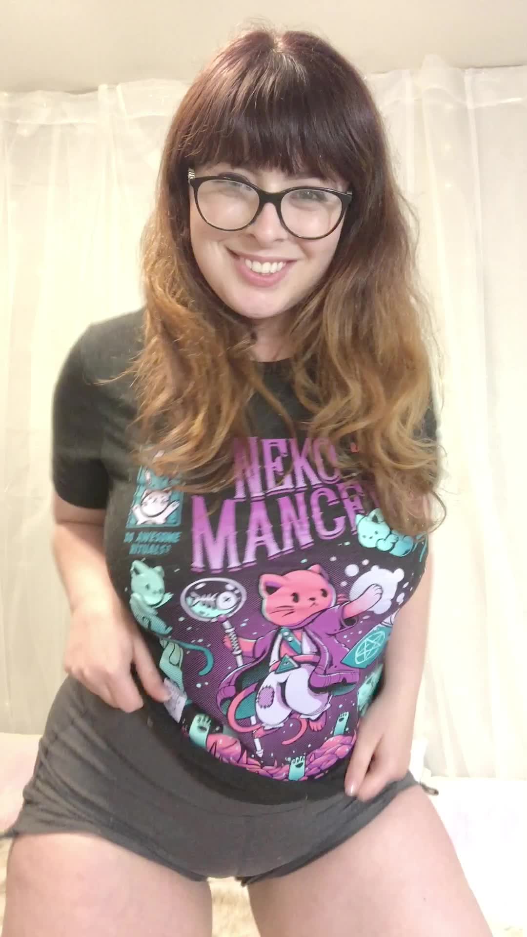 Silly, dorky titty drop