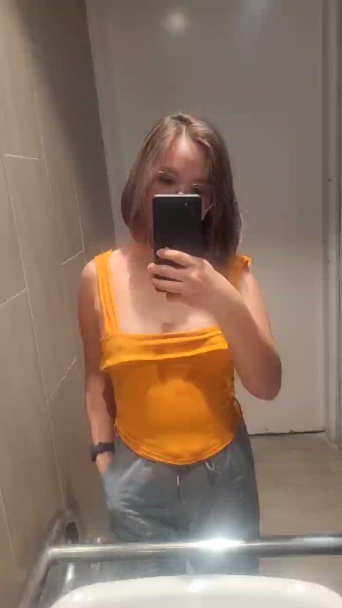 This office girl goes to work like this