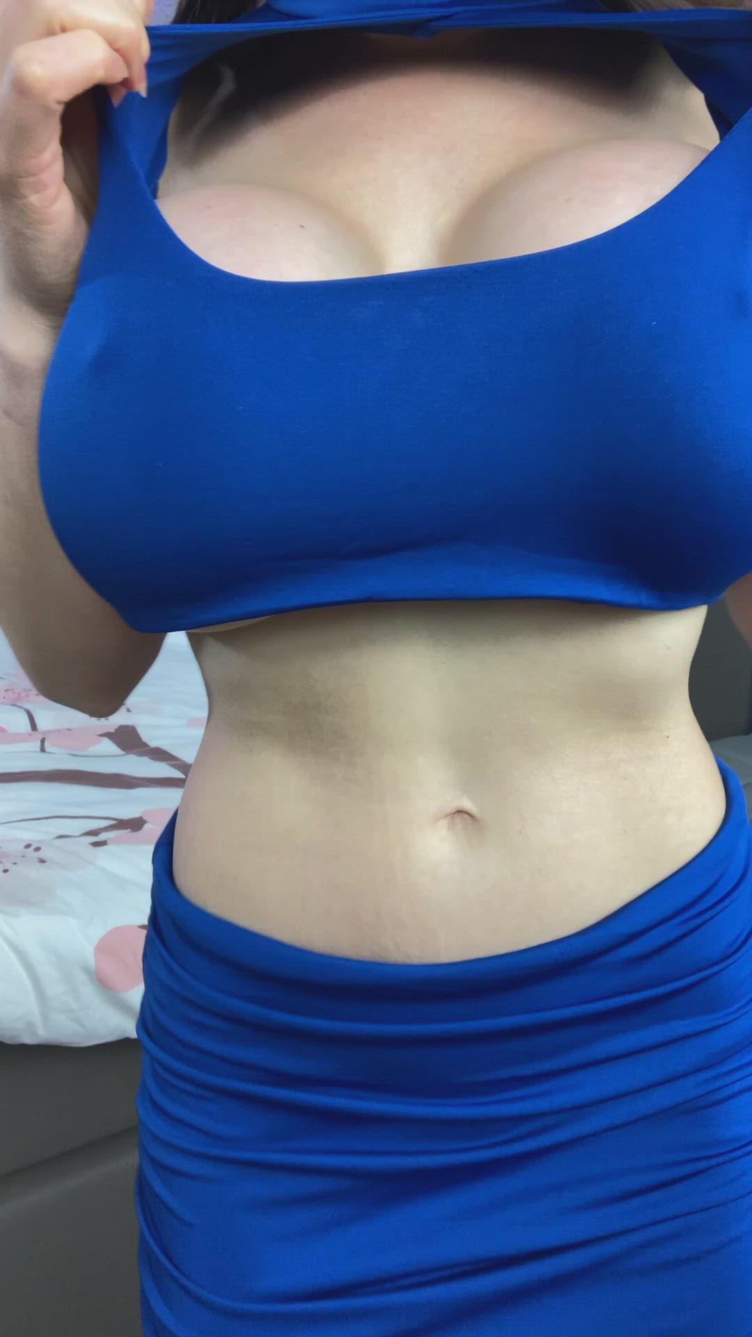 Flaunting my fake bimbo tits