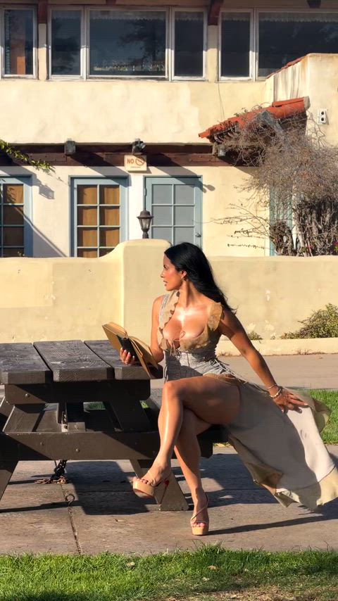 Crossdressing Dress High Heels Outdoor Thick Thighs Thighs Porn GIF by internet_is