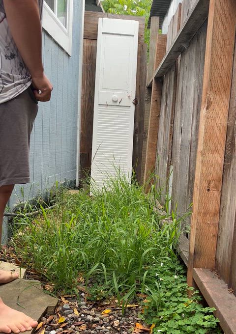 (28) Just your friendly neighbor, watering his backyard☺️
