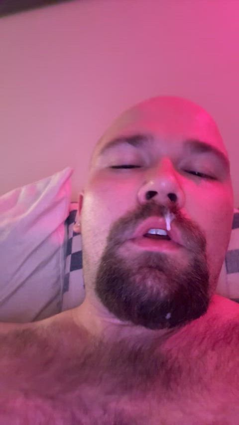 Love hitting my beard with my cum