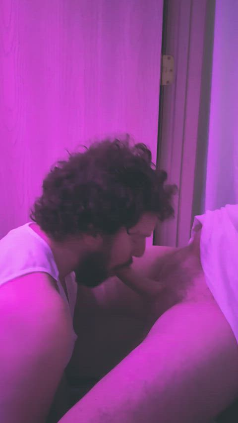 It's not gay if there's a sheet between us