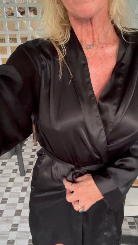 Grandma losing her robe