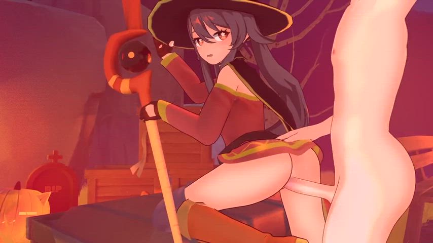 Hu Tao Dressed as Megumin (KekeAnimations)