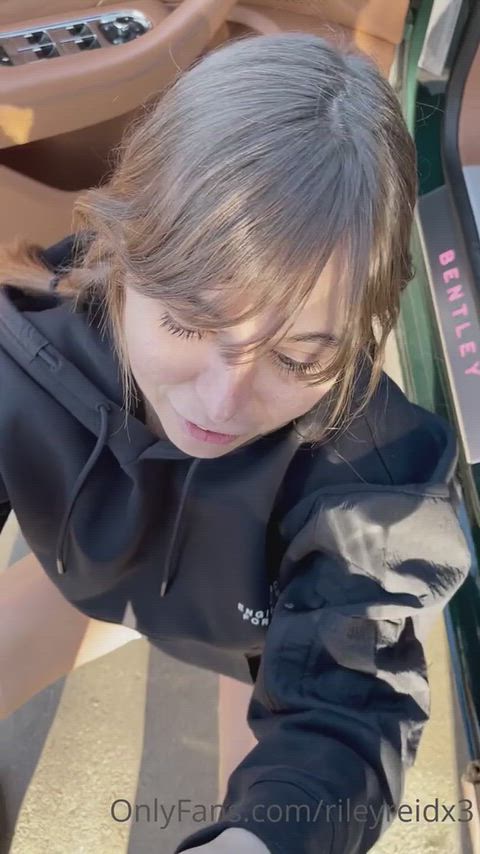 Amateur Blowjob Deepthroat Outdoor Riley Reid Throat Fuck Porn GIF by acela