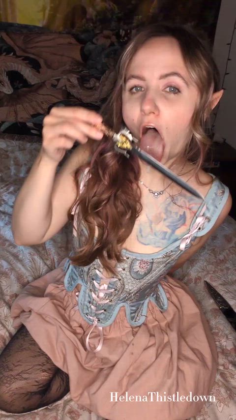 Just polishing your knives sir 🥰