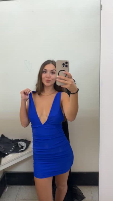 Amateur Big Tits Bouncing Tits Braless Dress Dressing Room Natural Tits OnlyFans Teen Undressing Porn GIF by nikkiryderxxx