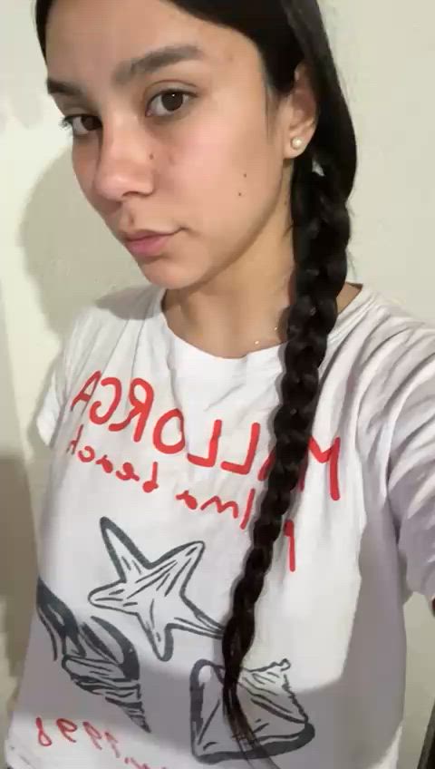 Here's my college cute tits, suck them after school