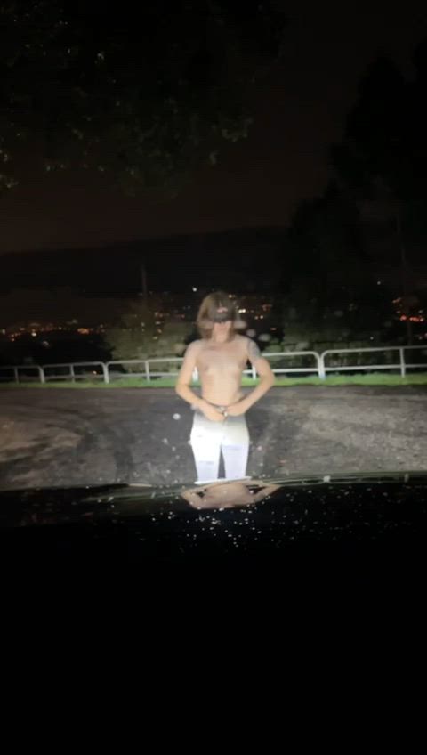 Exposed Night Outdoor Petite Public Stripping Striptease Teen Porn GIF by polly_rocket