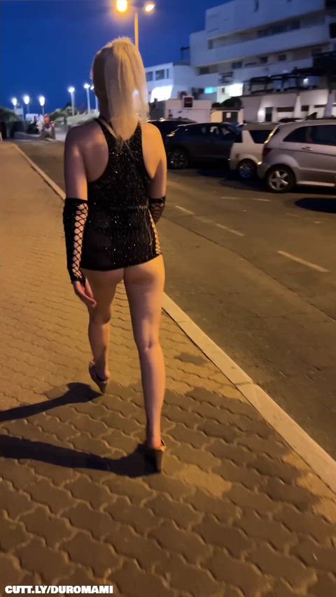 Amateur Ass Boobs Dress Exhibitionist Flashing High Heels Hotwife Public Walking Porn GIF by duromami