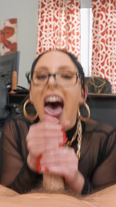 Angela White Cumshot Facial Handjob Porn GIF by makaveli187
