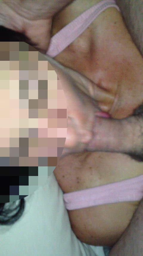 Still getting hubby’s cock in the back of my throat and balls deep