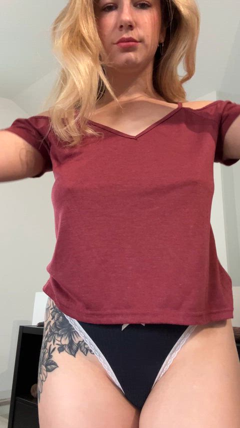 Braless single mom of one ..