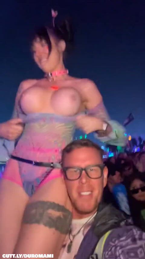 Amateur Boobs Compilation Dancing Exhibitionist Festival Flashing Public Teen Tits Porn GIF by duromami