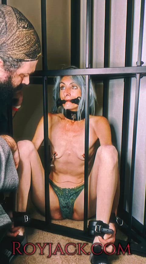 Caged and humiliated