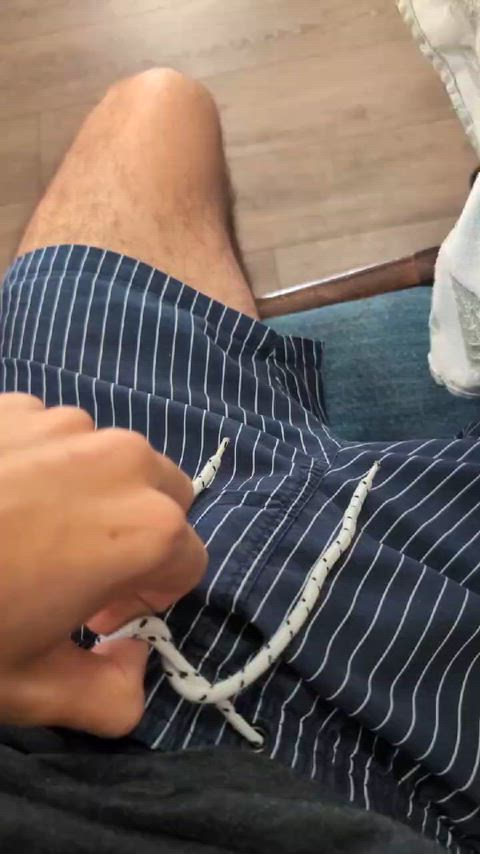 pulling my softie out under the kitchen table